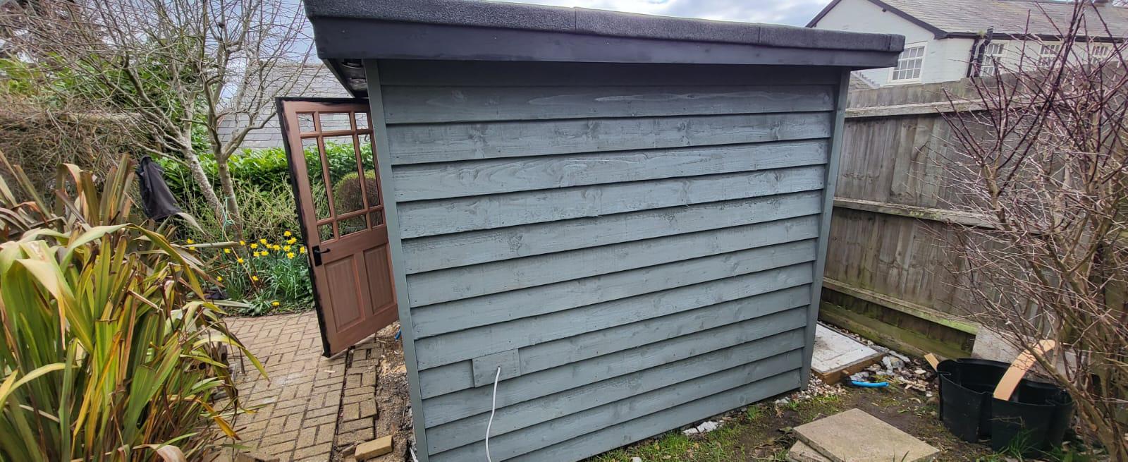 Garden room cladding and exterior finish in Suffolk
