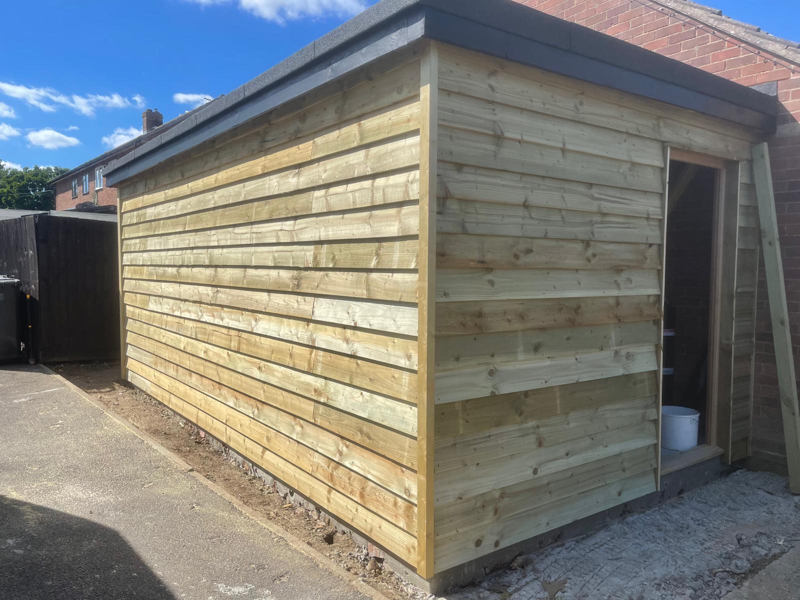 New timber-clad garden room building in Suffolk