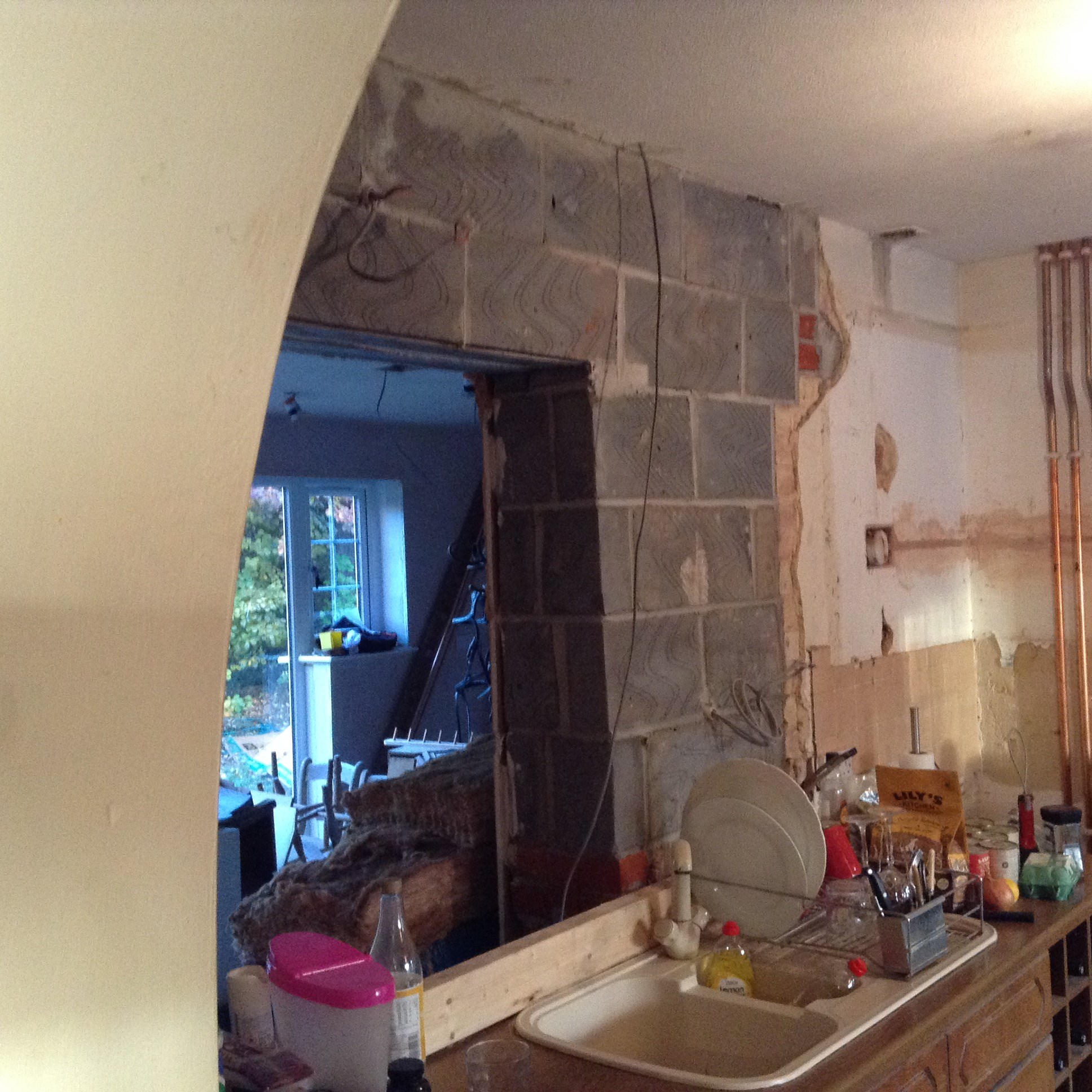 Knock-through structural building works in a Suffolk home renovation