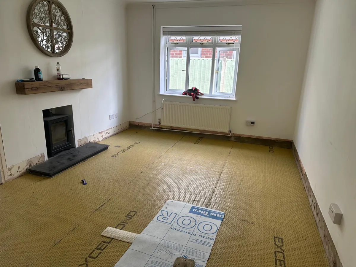 Plasterboard wall and ceiling installation in a Suffolk renovation
